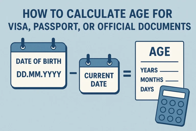 How to Calculate Age for Visa, Passport, or Official Documents